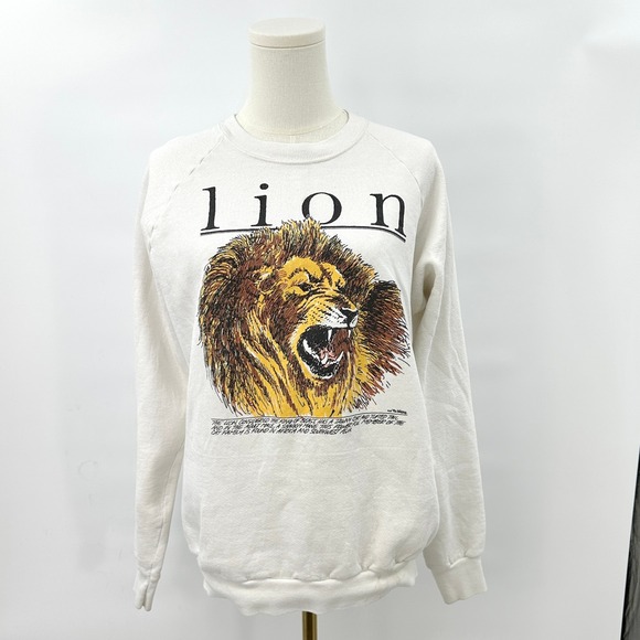Screen Stars Other - Screen Stars 80s 90s Lion Graphic Sweatshirt USA‎ XL 50/50 Streetwear Vintage